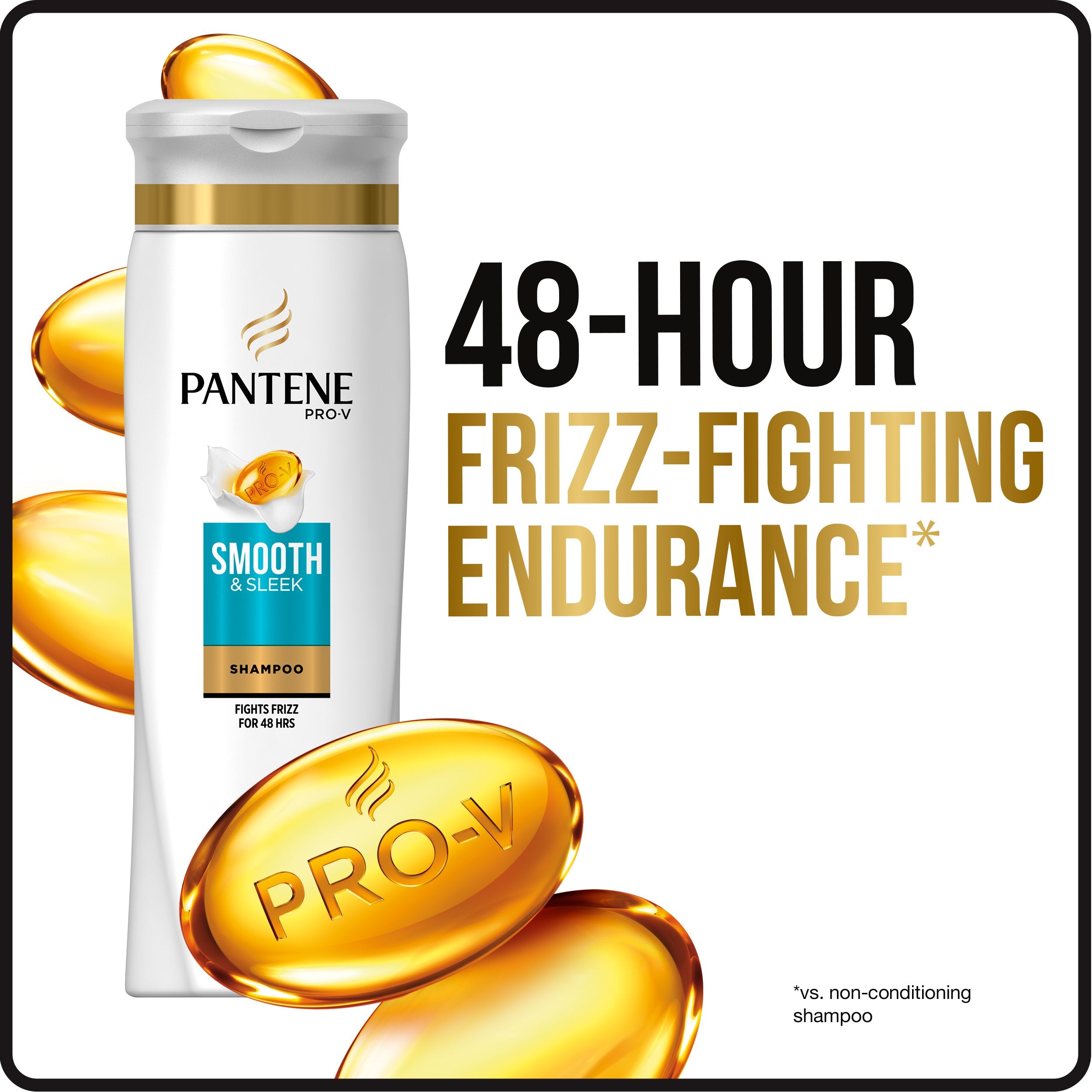 Pantene Argan Oil Shampoo 25.4 oz + Conditioner 24 oz — Smooth & Sleek Bundle