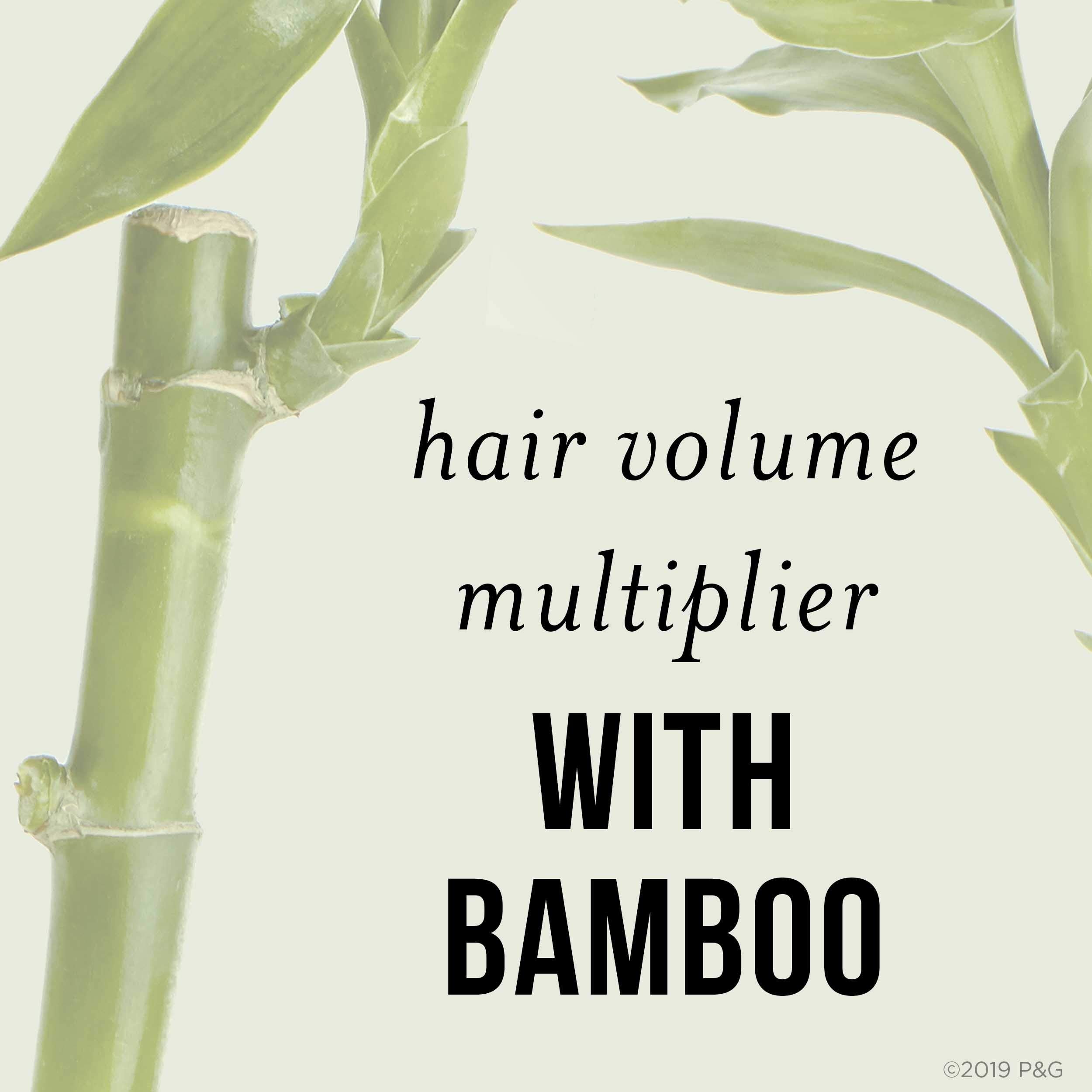 Pantene Nutrient Blends Bamboo Hair Volume Multiplier Shampoo – Silicone-Free for Fine, Thin Hair (9.6 fl oz)