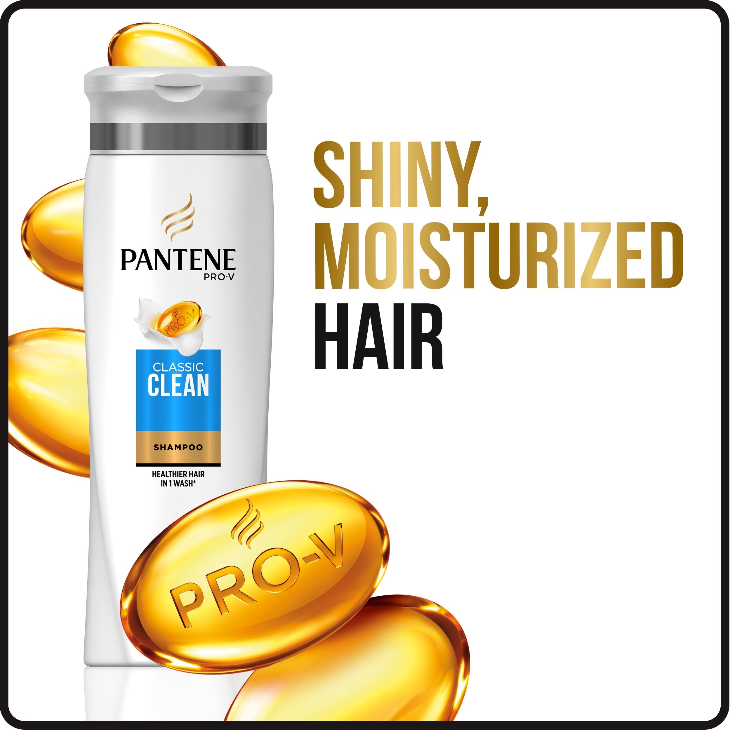 Pantene Pro-V Classic Clean Shampoo Twin Pack – 2 x 25.4 fl oz for Shine & Manageability