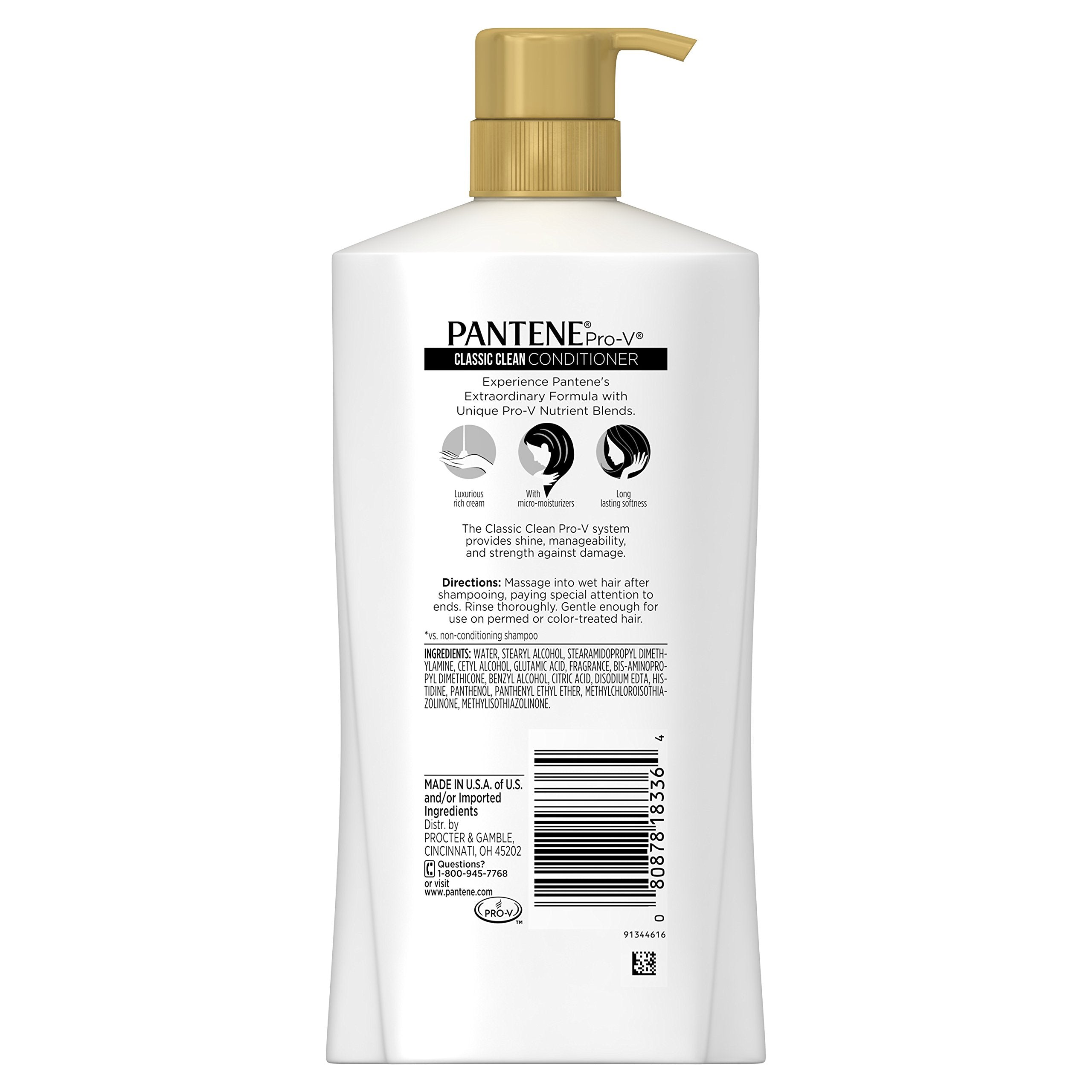 Pantene Pro-V Classic Clean Conditioner – 28.9 fl oz | Gentle Daily Hydration for All Hair Types