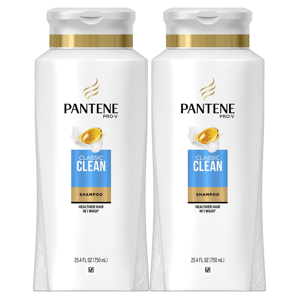 Pantene Pro-V Classic Clean Shampoo Twin Pack – 2 x 25.4 fl oz for Shine & Manageability