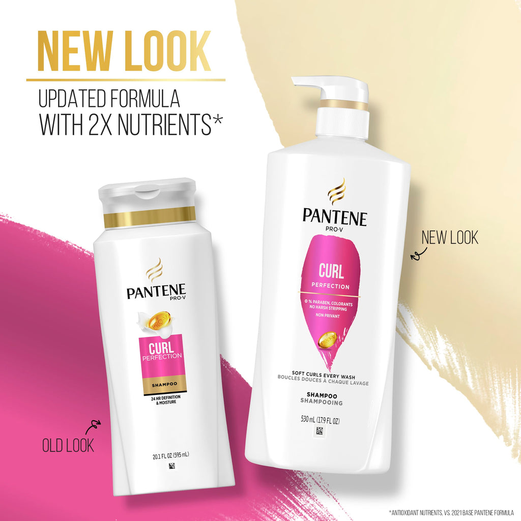 Pantene PRO-V Curl Perfection Shampoo – Hydrated, Defined Curls 17.9oz
