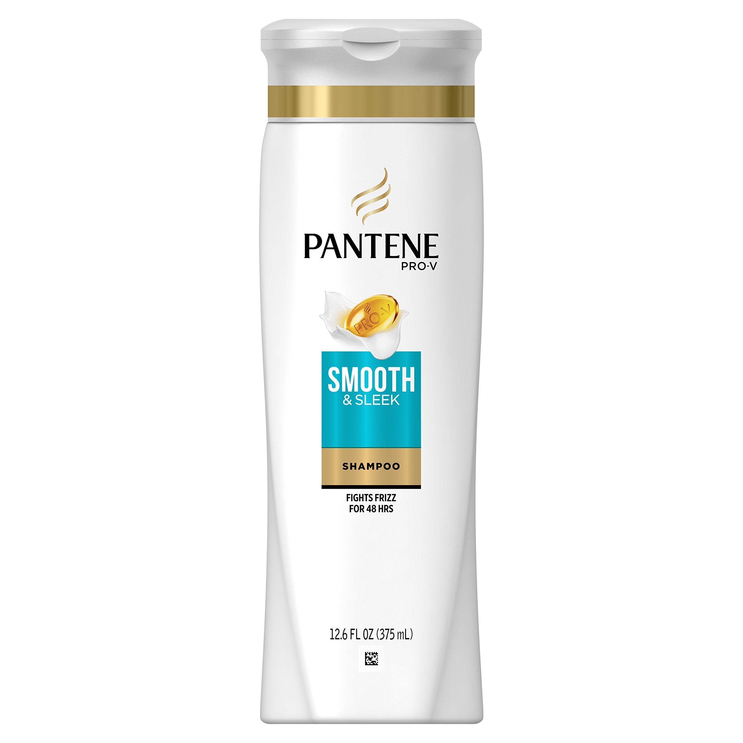 Pantene Smooth & Sleek Shampoo 12.6 oz – 3-Pack with Pro-Vitamins & Moroccan Argan Oil