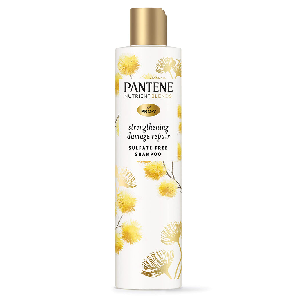 Pantene Sulfate Free Shampoo with Castor Oil – Hair Strengthening Damage Repair, Color Safe, 9.6 oz