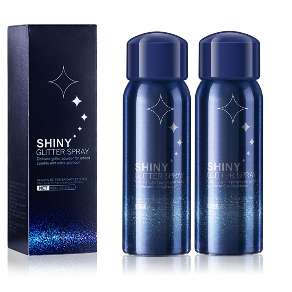 PAQIMAN 2 Pcs Body Glitter Spray – Festival-Ready Shimmer & Glow