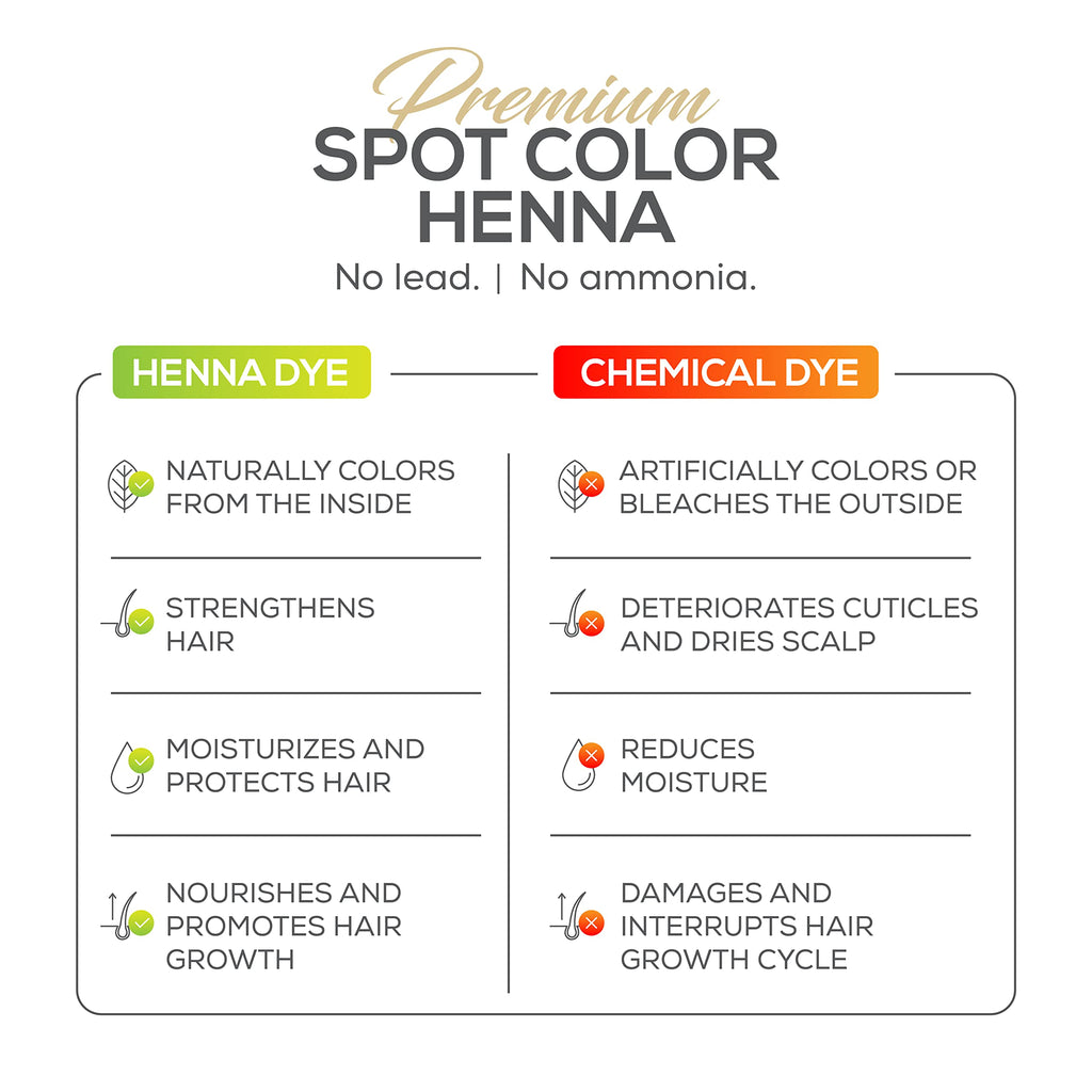 Parallel Products Henna Hair Color Kit – Complete Spot Color Kit for Grays & Roots