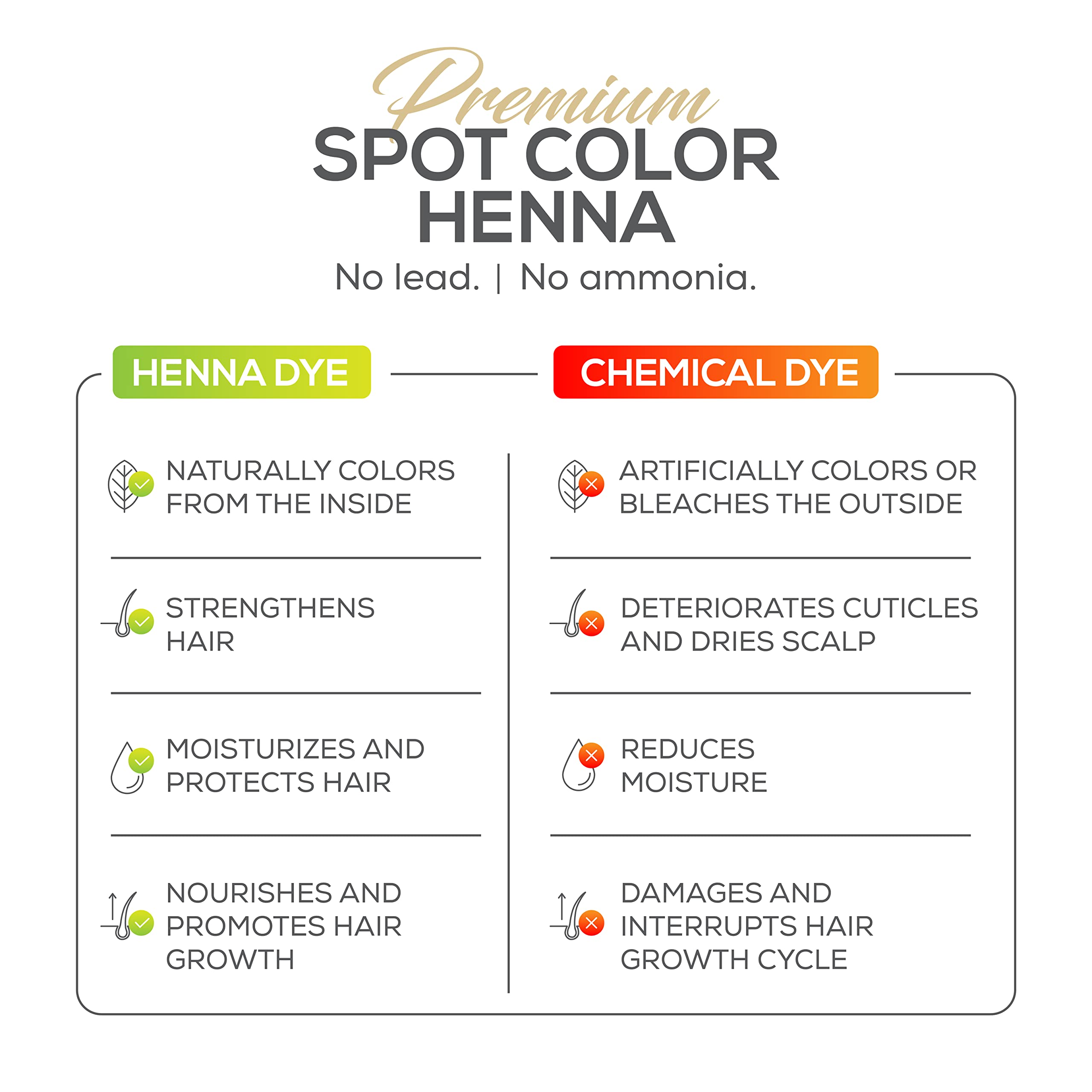 Parallel Products Henna Hair Color Kit – Complete Spot Color Kit for Grays & Roots