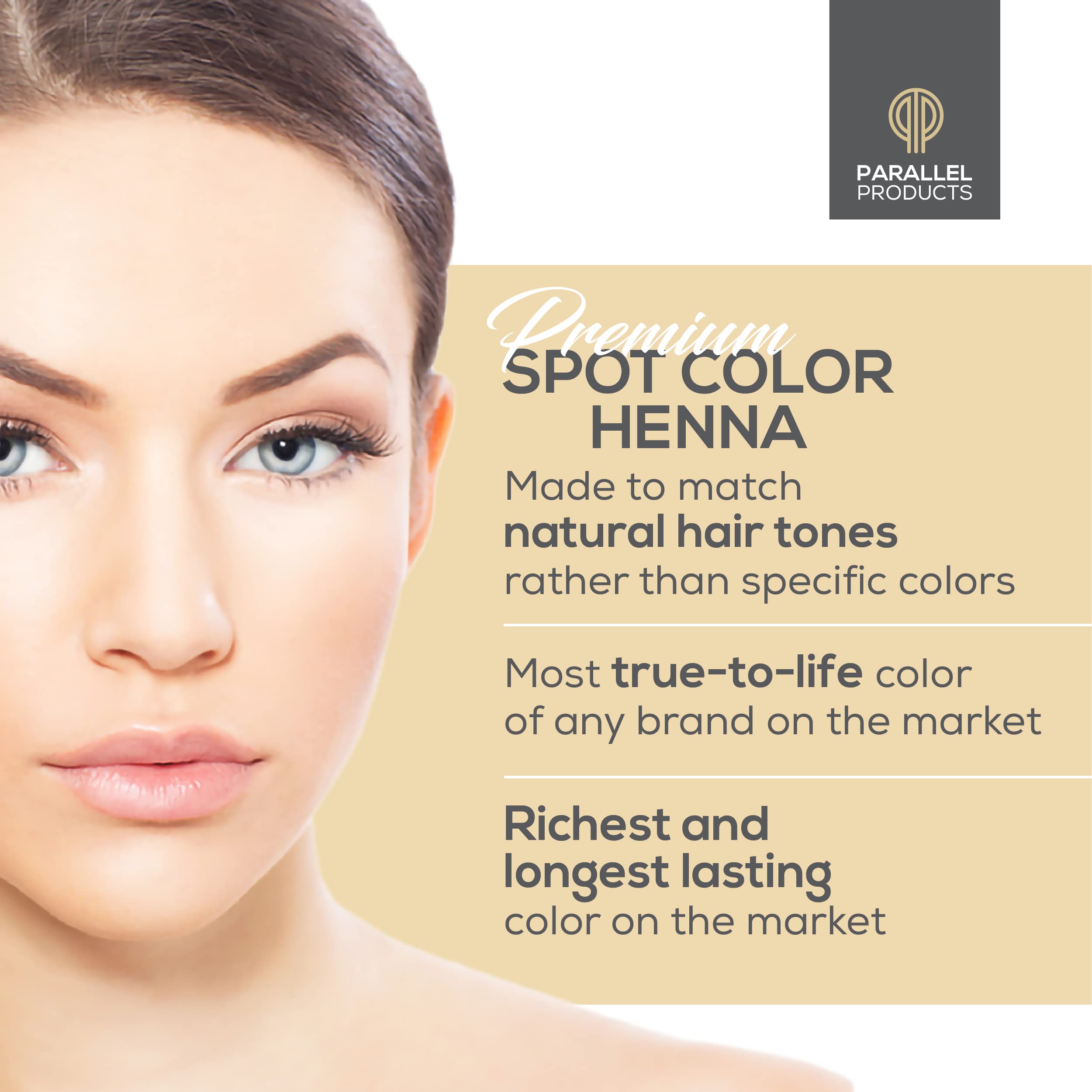 Parallel Products Henna Hair Color Kit – Complete Spot Color Kit for Grays & Roots