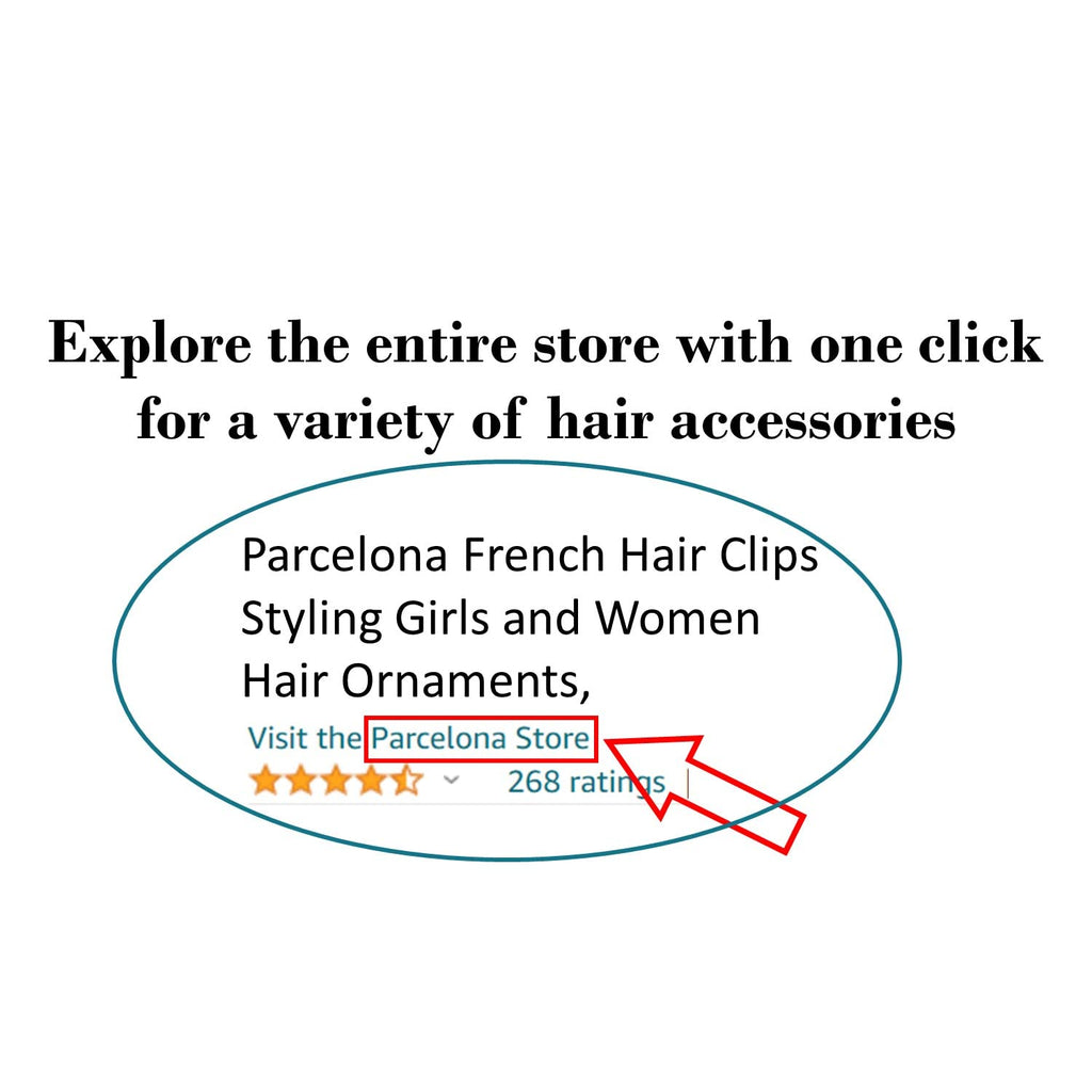 Parcelona French Classic Jumbo Hair Claw Clip – Blush Pink, No-Slip Grip, Made in France