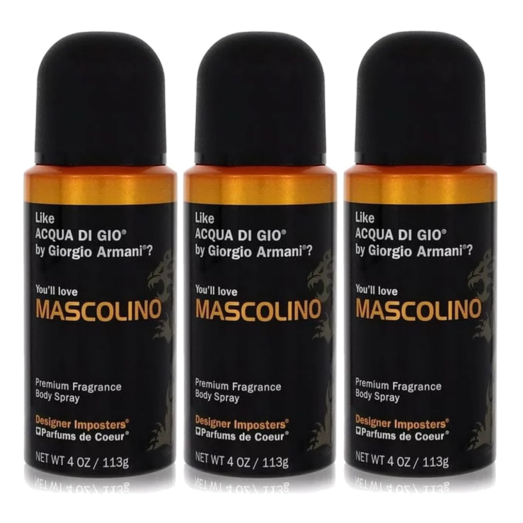 Parfums De Coeur Bod Man Mascolino Fragrance Body Spray for Men — 4 oz
