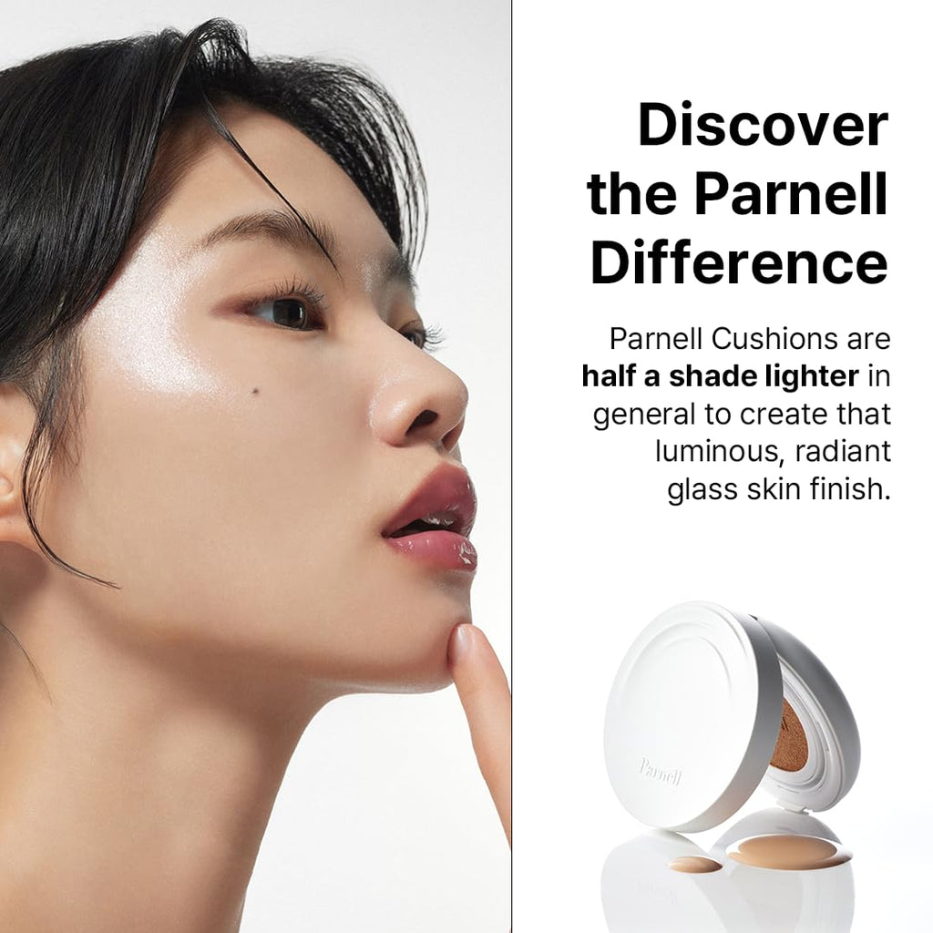 Parnell Cicamanu Serum Cushion – Moisturizing Foundation for Sensitive & Dry Skin | Pearl Skin 0.52 Oz (23N)