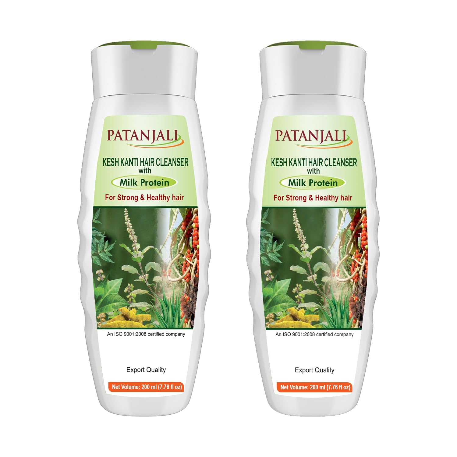 Patanjali Kesh Kanti Milk Protein Hair Cleanser Shampoo – Pack of 2 (200 ml)
