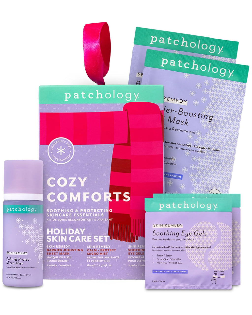 Patchology Cozy Comforts Holiday Skincare Gift Set | Hydrating Masks & Under-Eye Patches