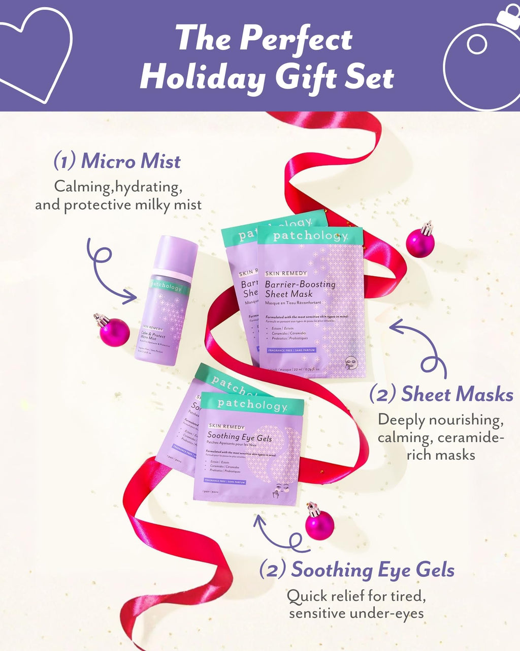 Patchology Cozy Comforts Holiday Skincare Gift Set | Hydrating Masks & Under-Eye Patches