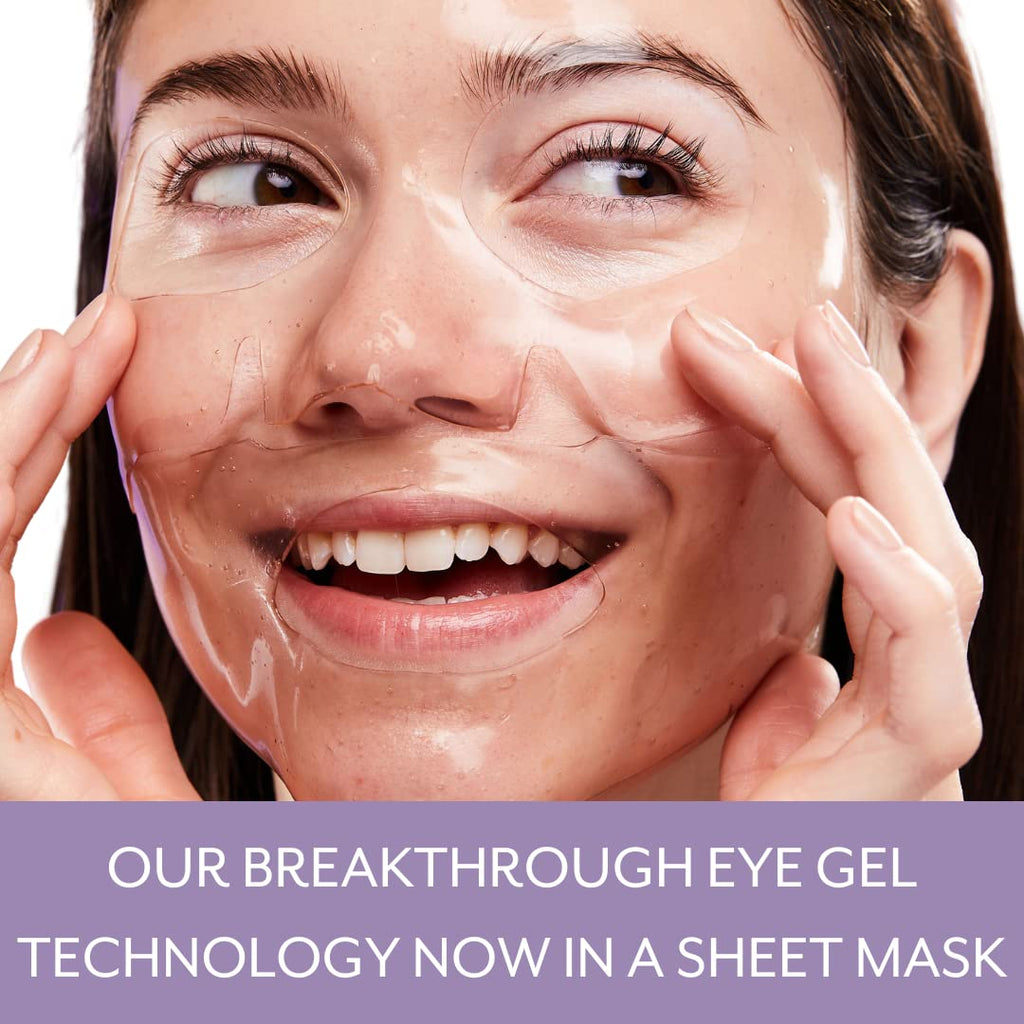 Patchology Brightening Gel Mask with Resveratrol & Niacinamide – Hydrogel Mask, Pack of 2