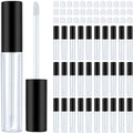 Patelai 50-Pack 10ml Empty Lip Gloss Tubes with Black Cap – Refillable DIY Cosmetic Containers