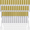 Patelai 40-Piece Empty Lip Gloss Tubes Set | 10 ml Clear Bottles with Gold Caps, Rubber Stoppers & Funnels