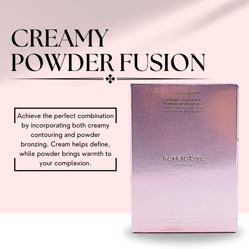 PATRICK TA Major Sculpt Crème Contour & Powder Bronzer Duo – She's Statuesque (Light Complexion)