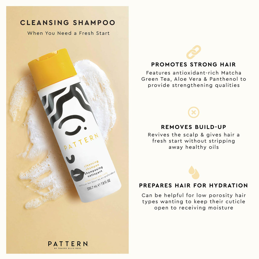 PATTERN Beauty Cleansing Shampoo for Curly Hair - Aloe & Matcha Green Tea (Clarifying)