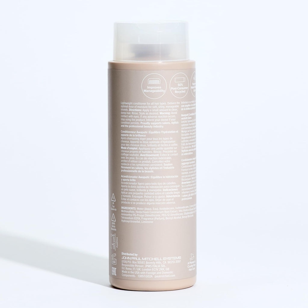 Paul Mitchell Awapuhi Conditioner – Balances Moisture & Adds Shine | All Hair Types, 10.14 oz