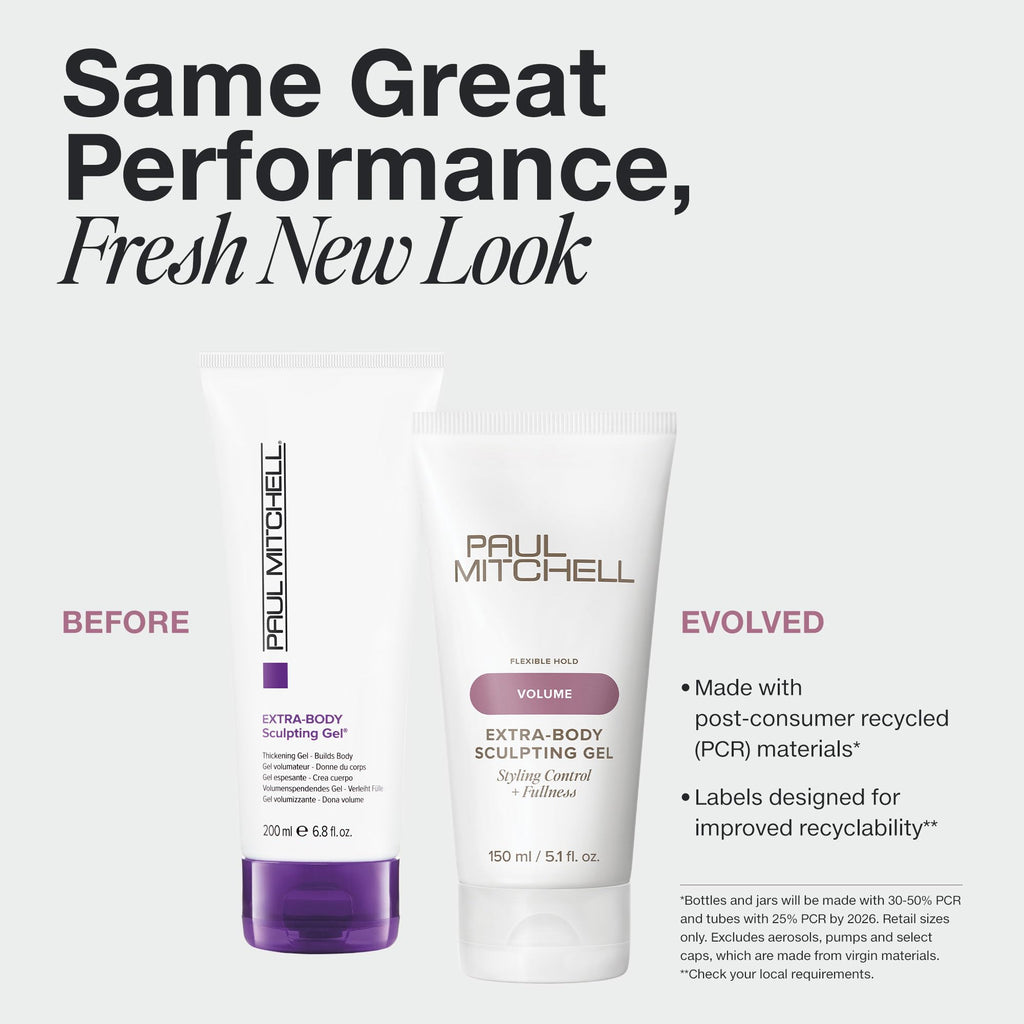 Paul Mitchell Extra-Body Sculpting Gel – Fullness & Flexible Hold for Fine Hair (5.1 oz)