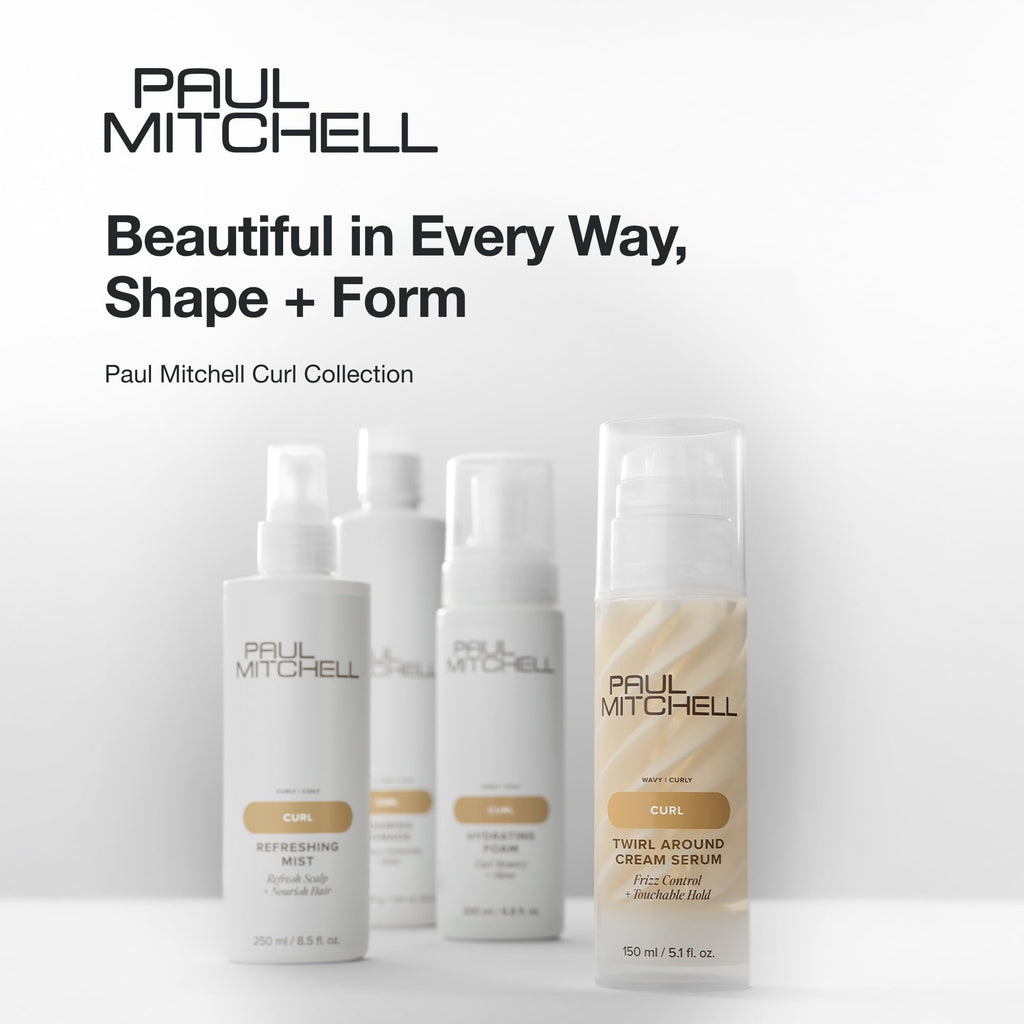 Paul Mitchell Full Circle Leave-In Cream – Frizz Control & Lightweight Hydration for Curly & Wavy Hair – 5.1 fl oz