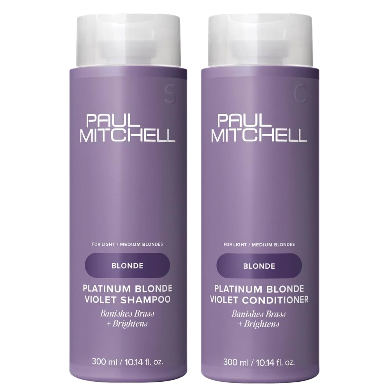 Paul Mitchell Platinum Blonde Gift Set | Violet-Tinted Shampoo & Conditioner