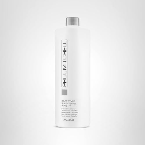 Paul Mitchell Soft Sculpting Spray Gel – Natural Hold, Soft Finish, All Hair Types, 33.8 oz