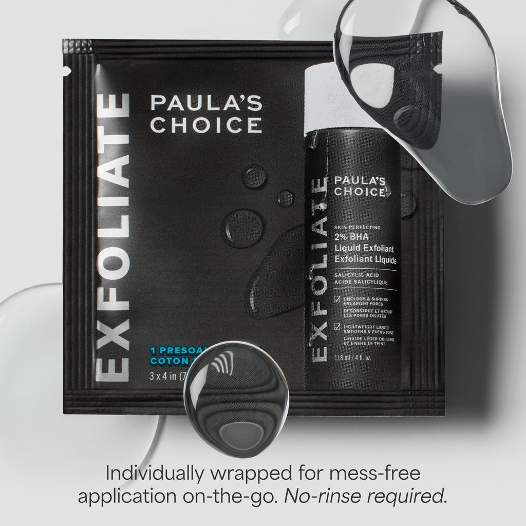 Paula's Choice Skin Perfecting 2% BHA Liquid Exfoliant Pads (10 ct) – Travel-Friendly