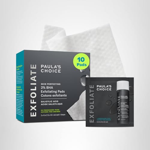 Paula's Choice Skin Perfecting 2% BHA Liquid Exfoliant Pads (10 ct) – Travel-Friendly