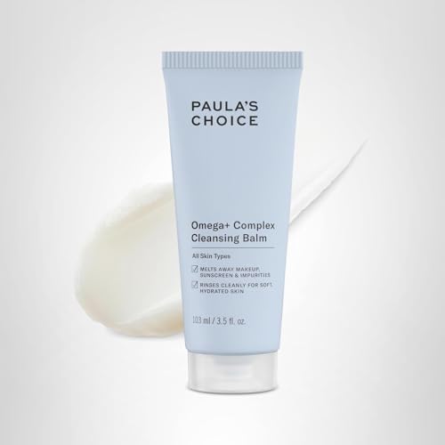 Paula's Choice Omega Complex Face Cleansing Balm – Fragrance-Free, Mineral Oil-Free for Dry & Sensitive Skin, 3.5 fl oz