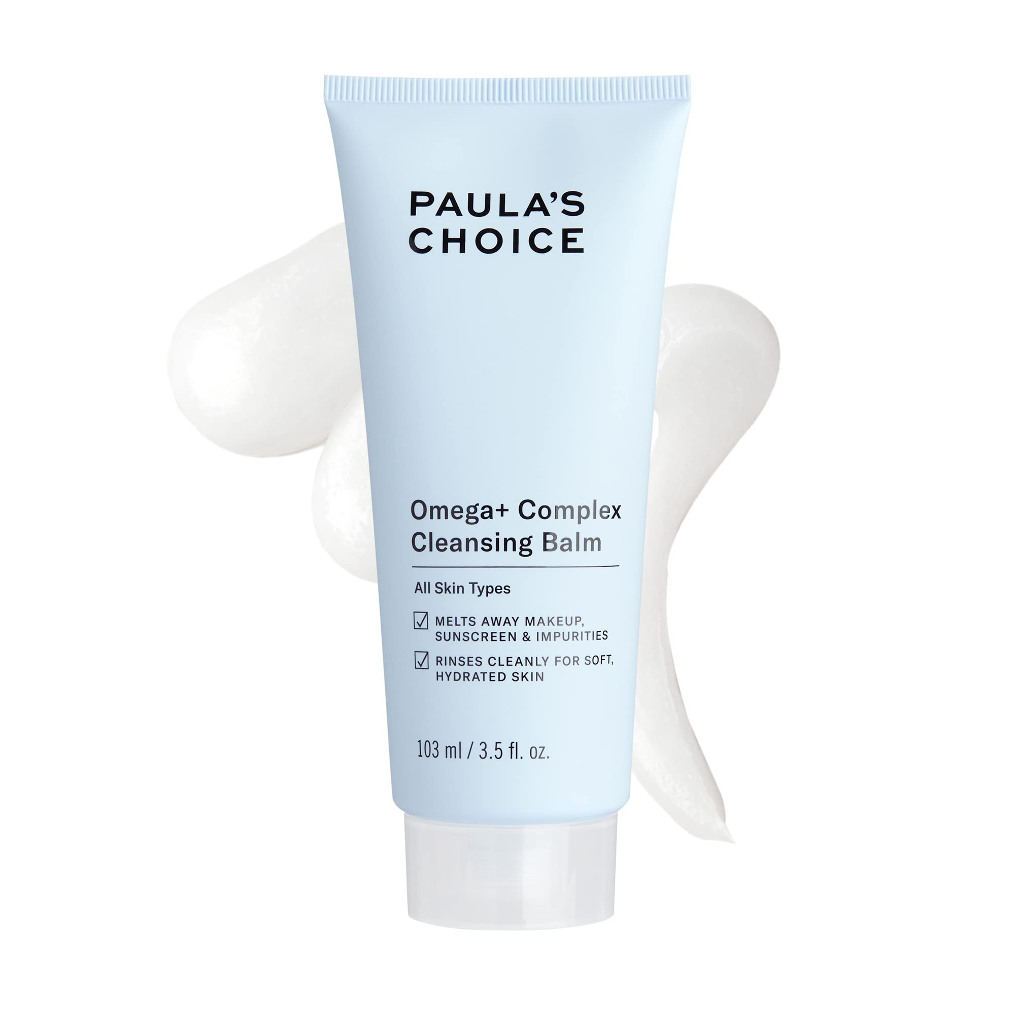 Paula's Choice Omega Complex Face Cleansing Balm – Fragrance-Free, Mineral Oil-Free for Dry & Sensitive Skin, 3.5 fl oz