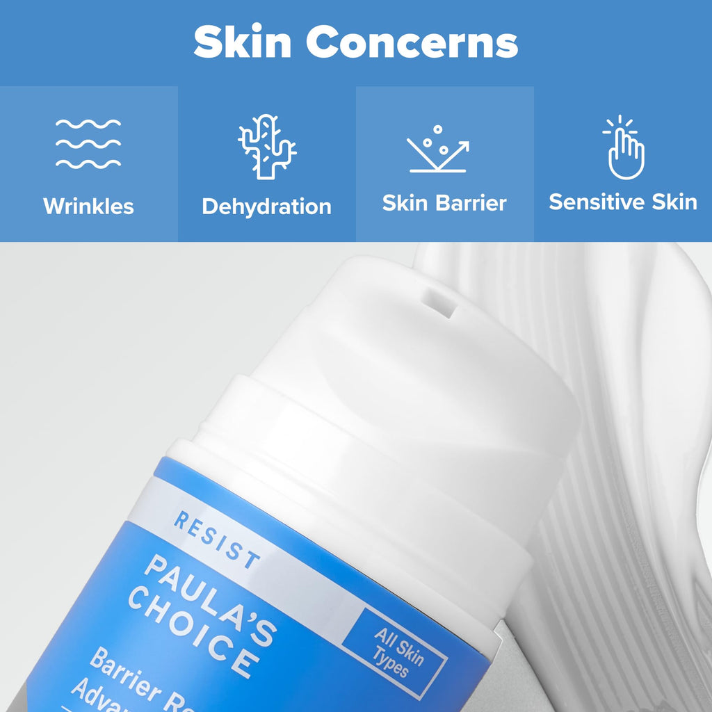 Paula's Choice RESIST Barrier Repair Advanced Moisturizer with Ceramides & Peptides – Fragrance-Free, All Skin Types, 1.7 oz