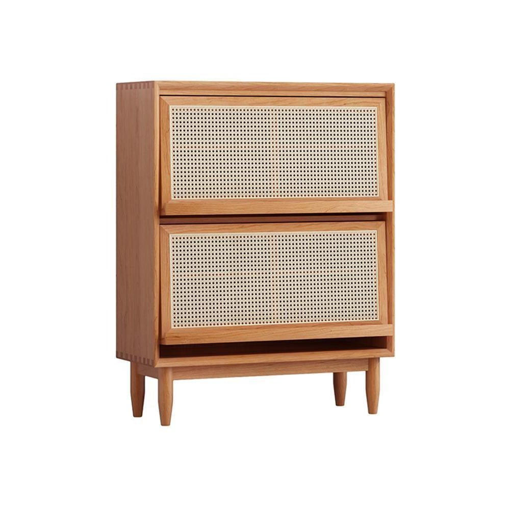 Duo Sideboard, Side Cabinet, Rattan & Wood
