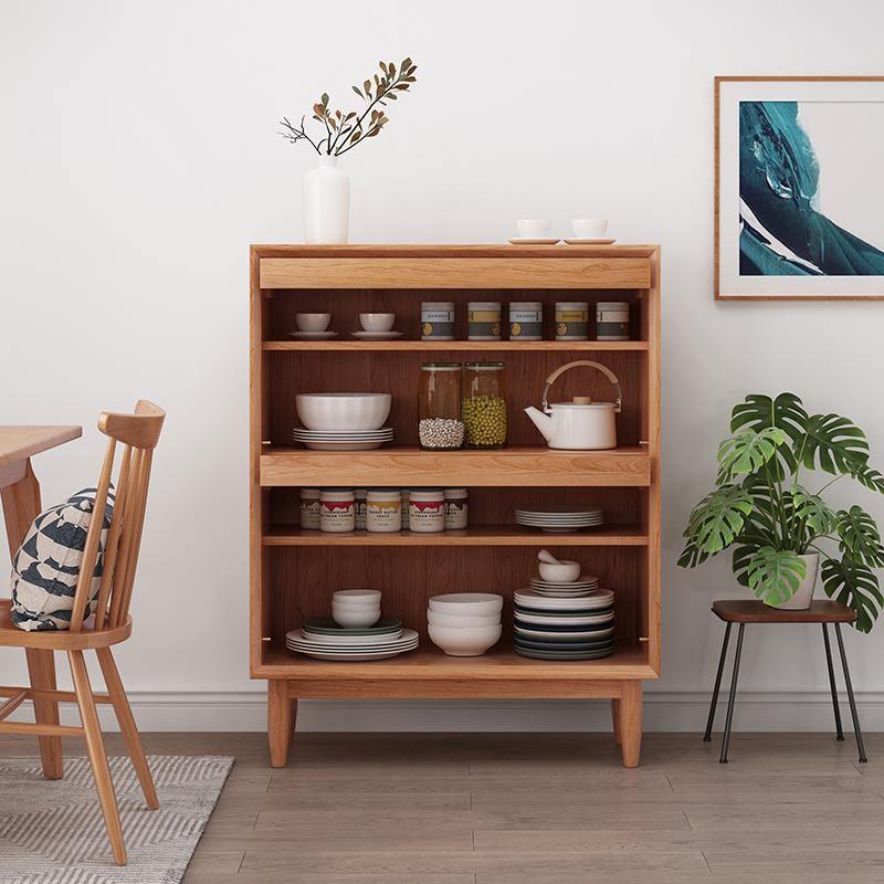 Duo Sideboard, Side Cabinet, Rattan & Wood