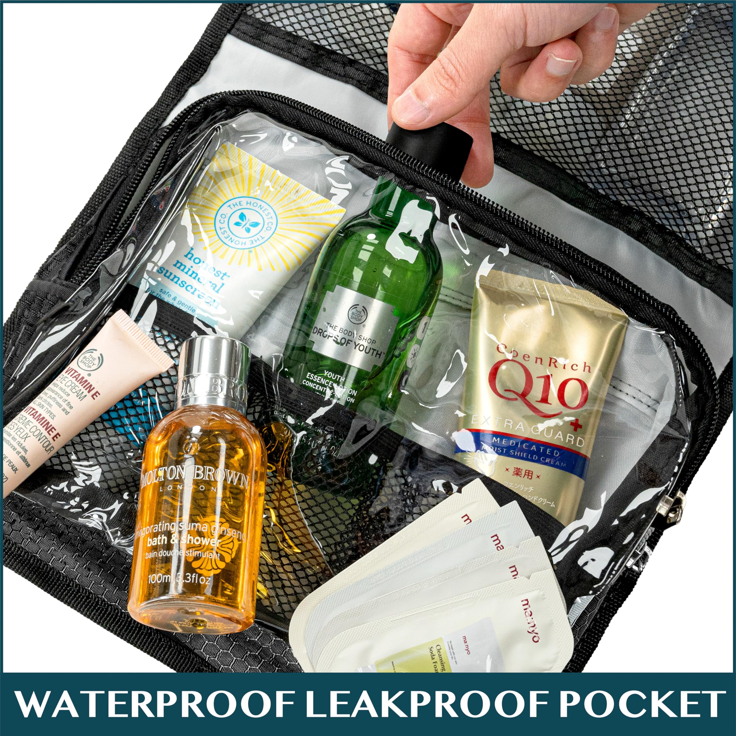 PAVILIA Travel Hanging Toiletry Bag – Extra Large, Waterproof Organizer