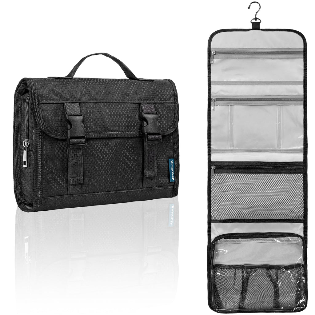 PAVILIA Travel Hanging Toiletry Bag – Extra Large, Waterproof Organizer