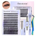Pawotence Kira Lash Clusters Kit 144pcs – 10–18mm Wispy Lashes with Bond, Seal, Remover & Applicator