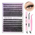 Pawotence Lash Extension Kit 40D/50D – DIY At-Home Lashes with Bond, Seal & Tweezers (8-16mm)
