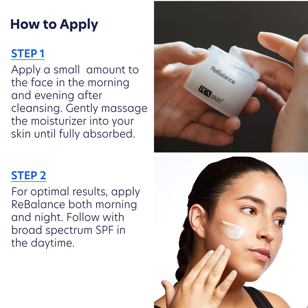 PCA SKIN ReBalance Daily Face Moisturizer — Calming, Lightweight Cream for All Skin Types (2 Pack) | PCA SKIN