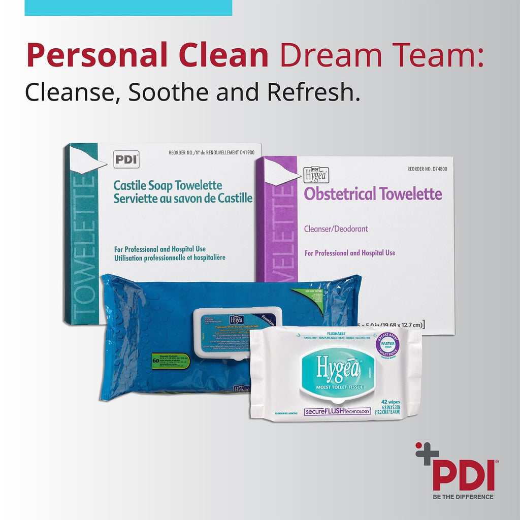 PDI Castile Soap Towelette – Premoistened Facial Cleansing Wipe with Coconut Oil | Travel Pack, 300 Total