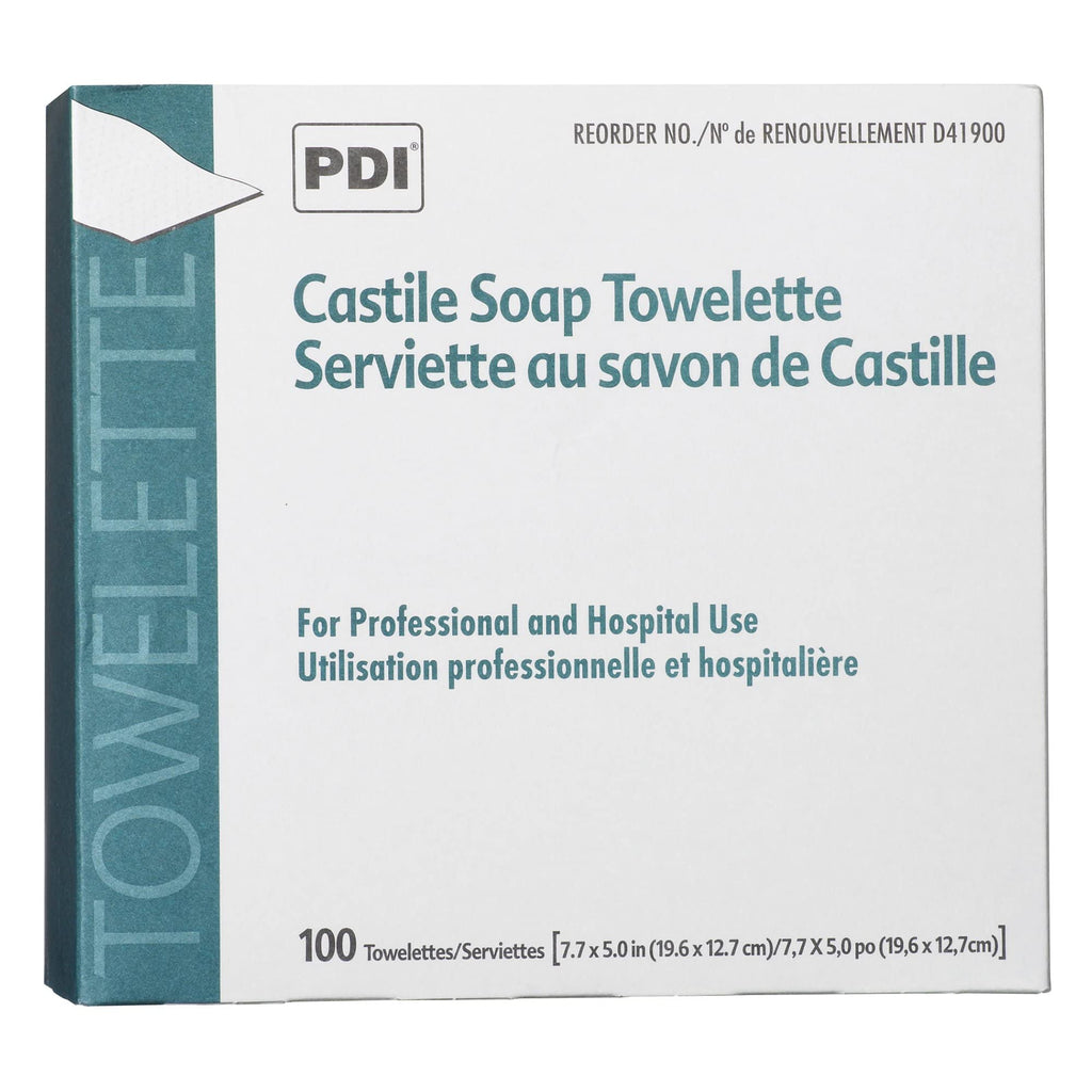 PDI Castile Soap Towelette – Premoistened Facial Cleansing Wipe with Coconut Oil | Travel Pack, 300 Total