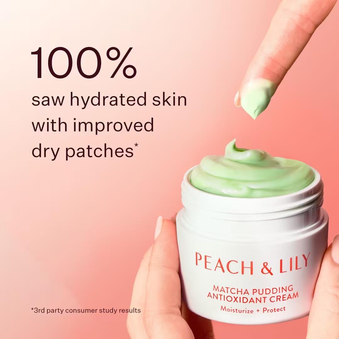 Peach & Lily Matcha Pudding Antioxidant Cream (1.69 fl oz) – Hydrating, Antioxidant Skincare