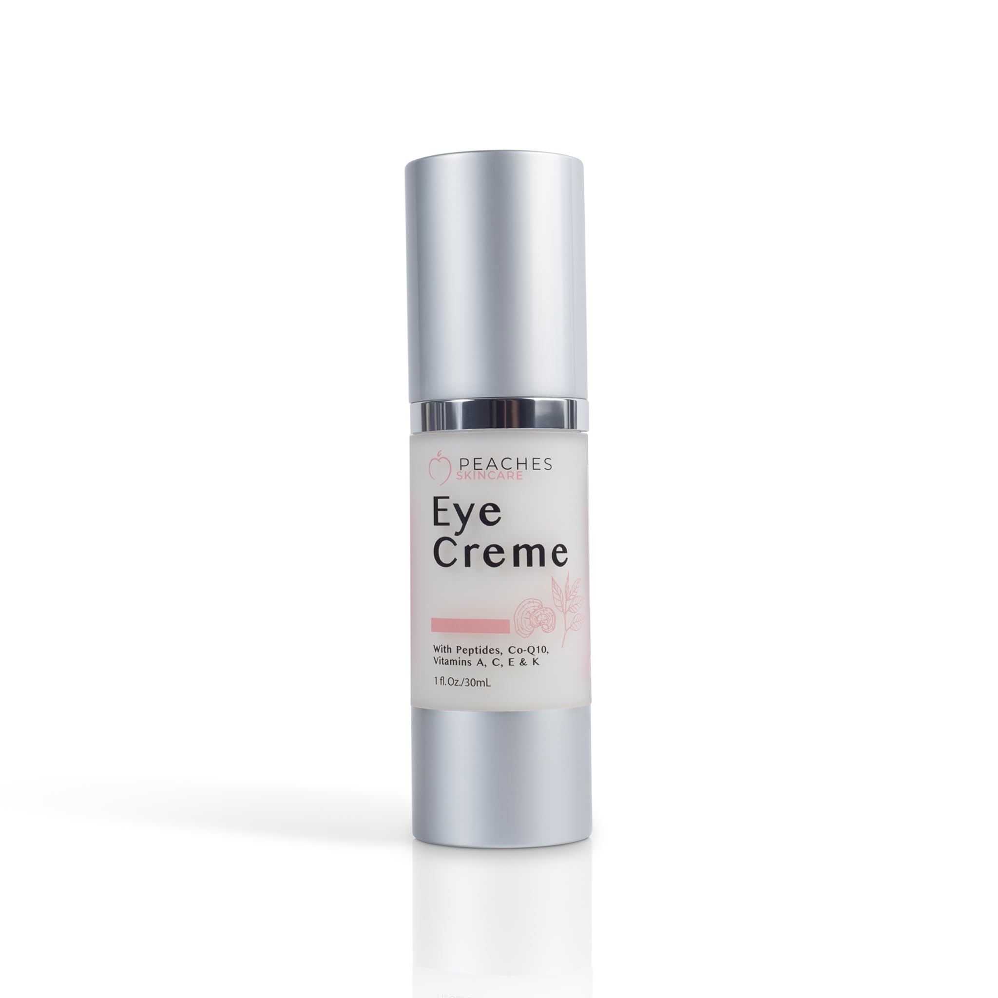 Peaches Skin Care Under Eye Cream – Target Puffiness, Dark Circles & Bags (Vegan)