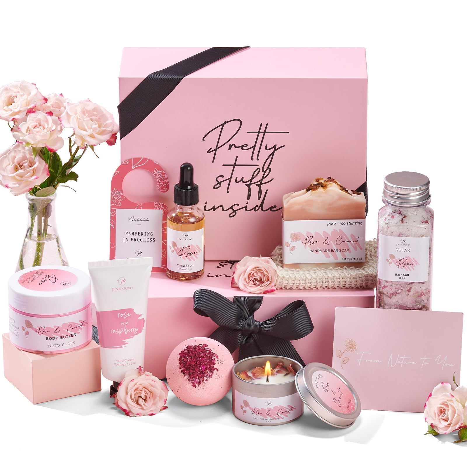 Peacoeye At-Home Spa Kit for Women – Luxury Bath Gift Set for Relaxation