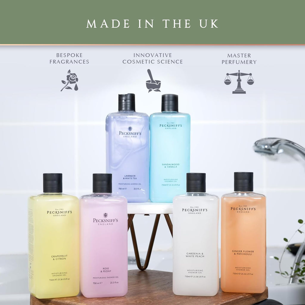 Pecksniff's 1L Shower Gel (CORE) Sandalwood Vanilla – Spa-Like Hydration