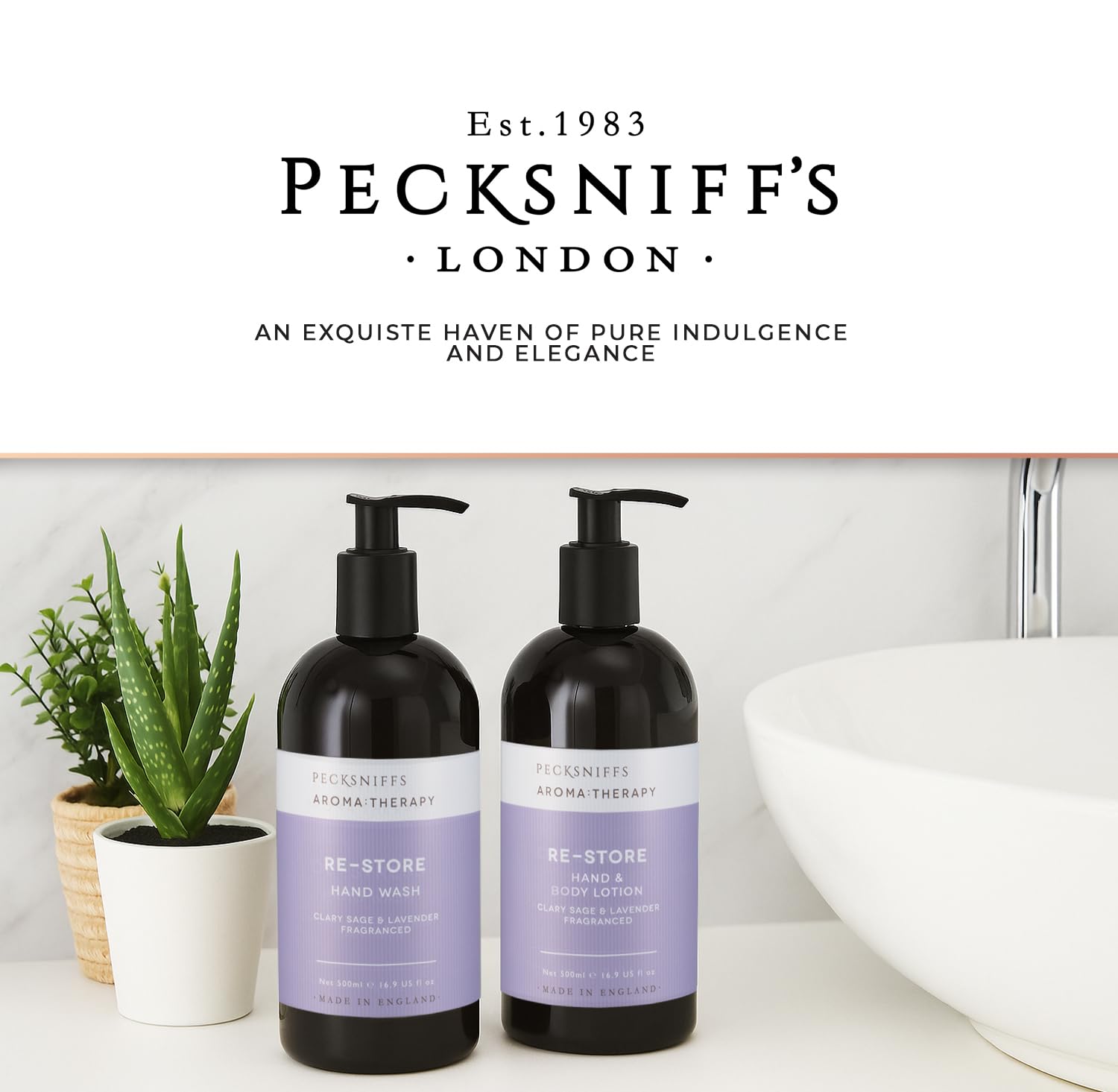 Pecksniff's Aroma Therapy Hand Wash & Lotion Caddy Set – Re-Store, 500 ml