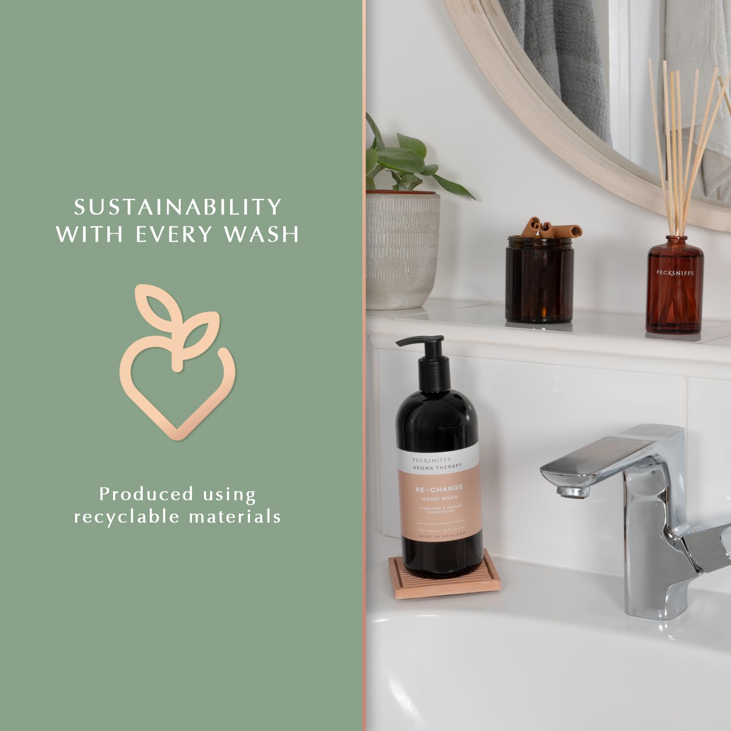 Pecksniff's Aroma Therapy Re-Charge Hand Wash & Lotion Caddy Set – 500 ml