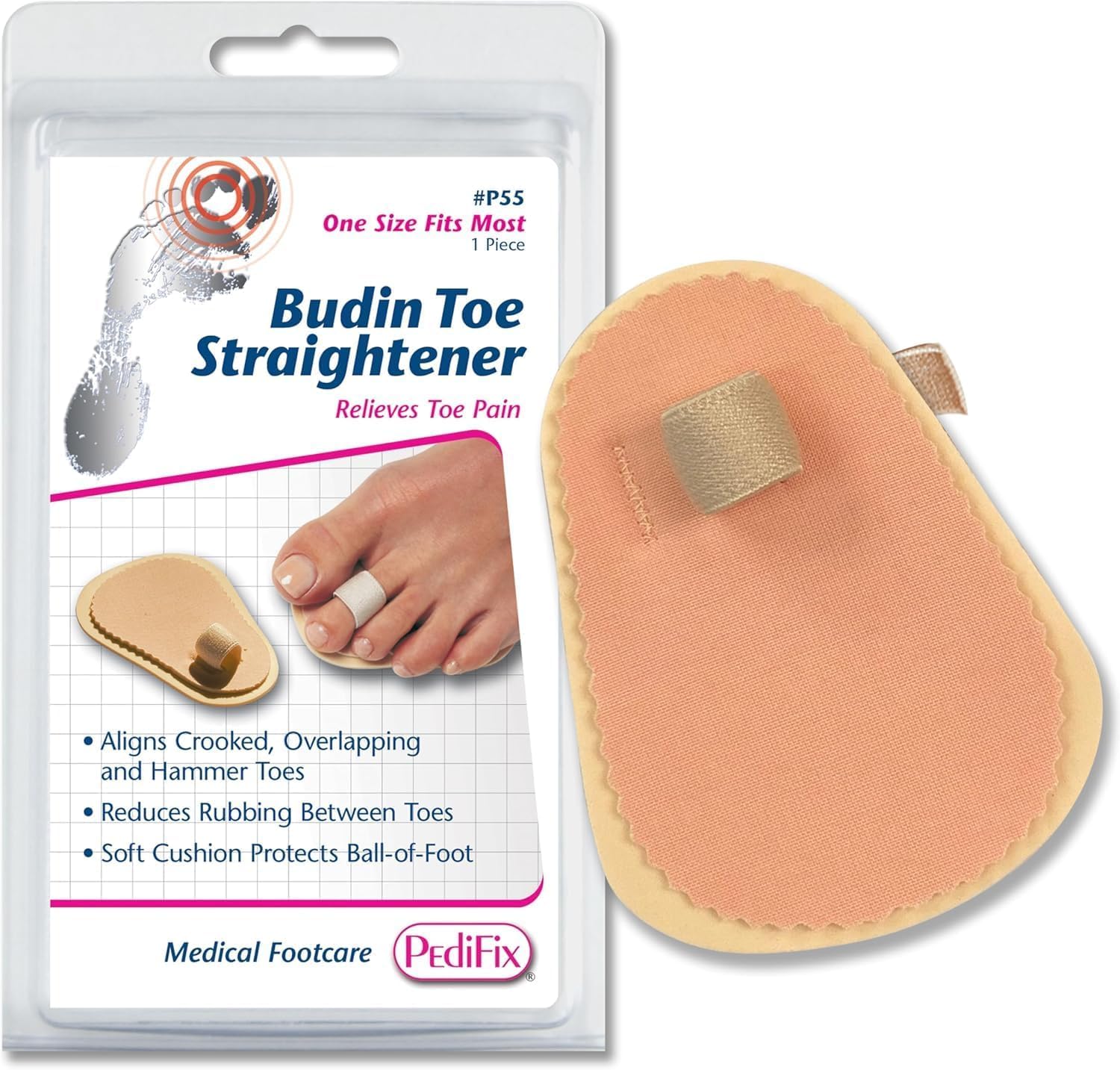 Pedifix Toe Straightener – Gentle Toe Alignment for Hammer Toes & Crooked Toes | One Size Fits Most | Bulk Pack of 12