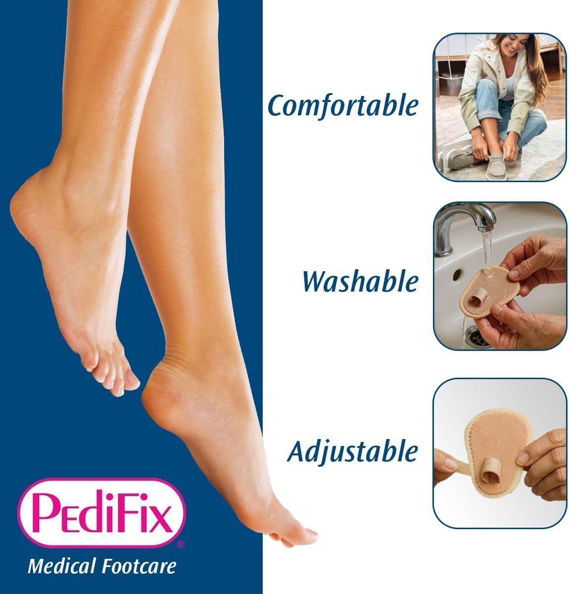 Pedifix Toe Straightener – Gentle Toe Alignment for Hammer Toes & Crooked Toes | One Size Fits Most | Bulk Pack of 12